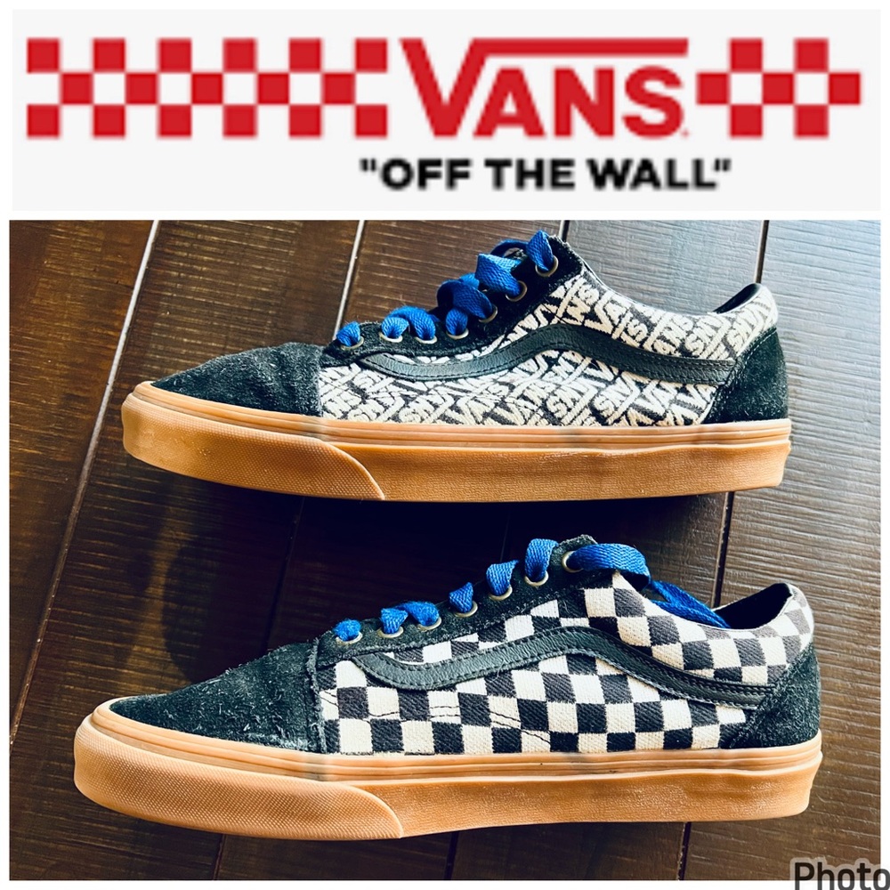 VANS Half Checkerboard/Logo Pattern Skater Sneakers Shoes